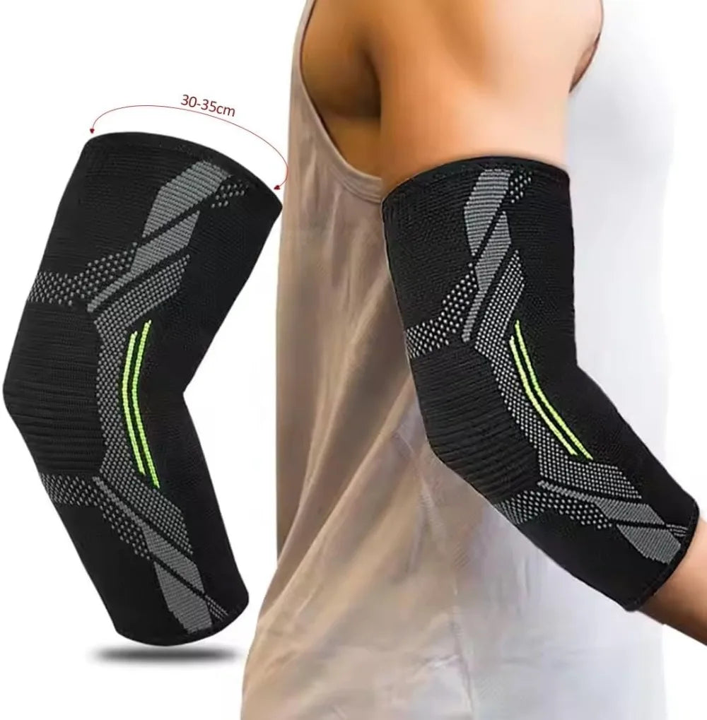 Adjustable Elbow Support Sleeve, Single Arm Sleeve for Golfer's Arbow, Tennis Elbow, Weightlifting, Tendonitis