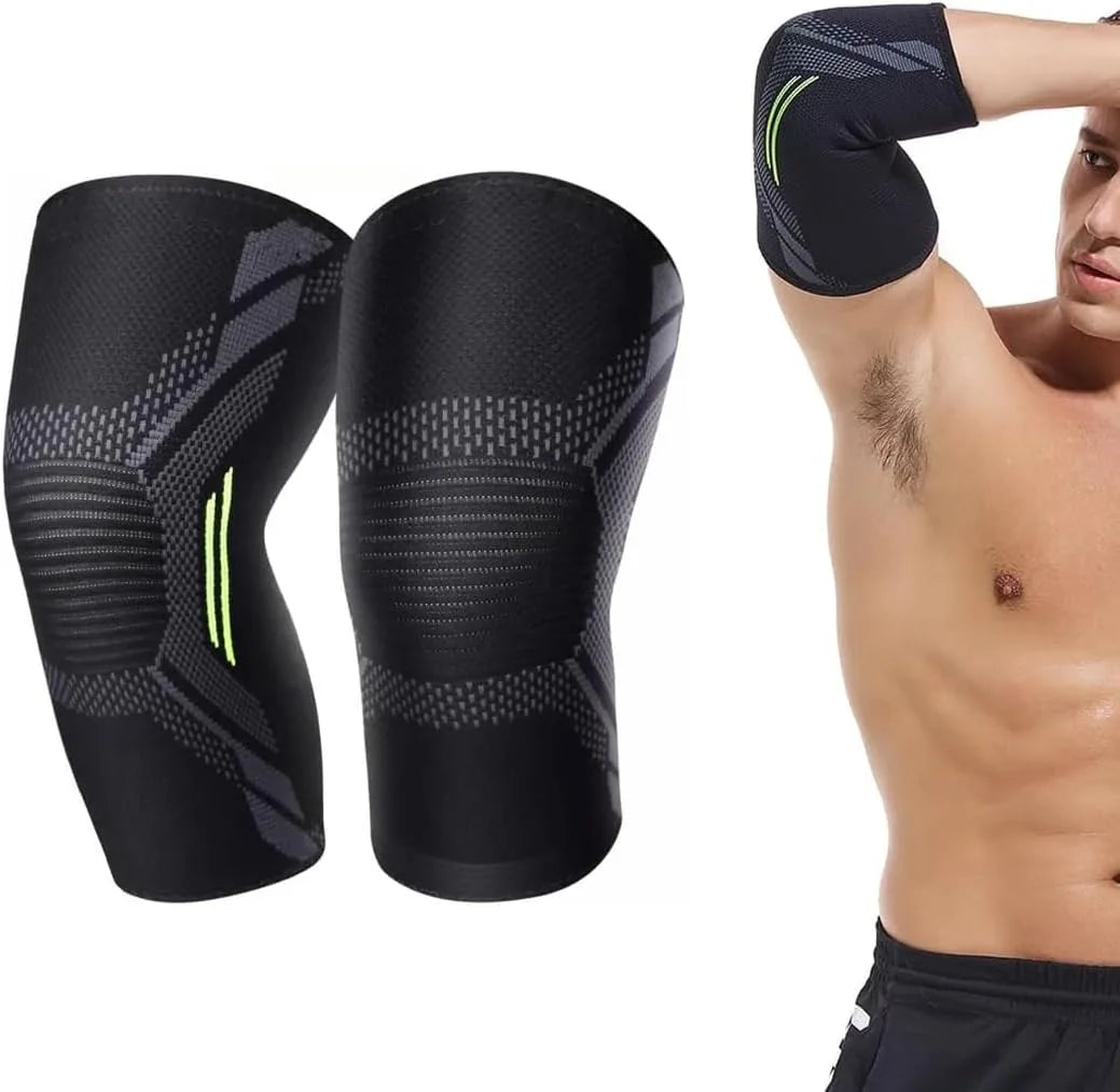 Adjustable Elbow Support Sleeve, Single Arm Sleeve for Golfer's Arbow, Tennis Elbow, Weightlifting, Tendonitis