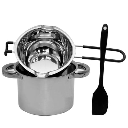 Large Capacity Stainless Steel Double Boiler Melting Pot for Chocolate Butter Candy Cheese Melting & Candle Making