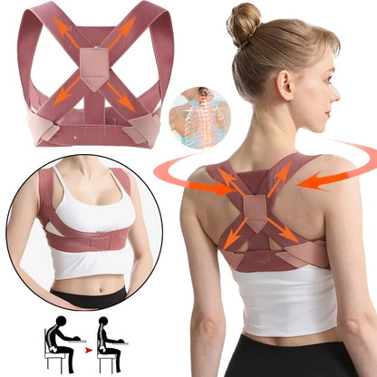 Elastic Invisible Back Straightening Hunchback Corrector Open Shoulder Lumbar Spine Correction Belt 1