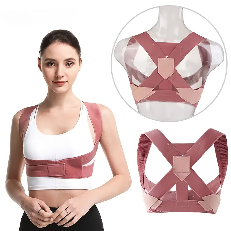 Elastic Invisible Back Straightening, Hunchback Corrector, Open Shoulder Lumbar Spine Correction Belt, Unisex