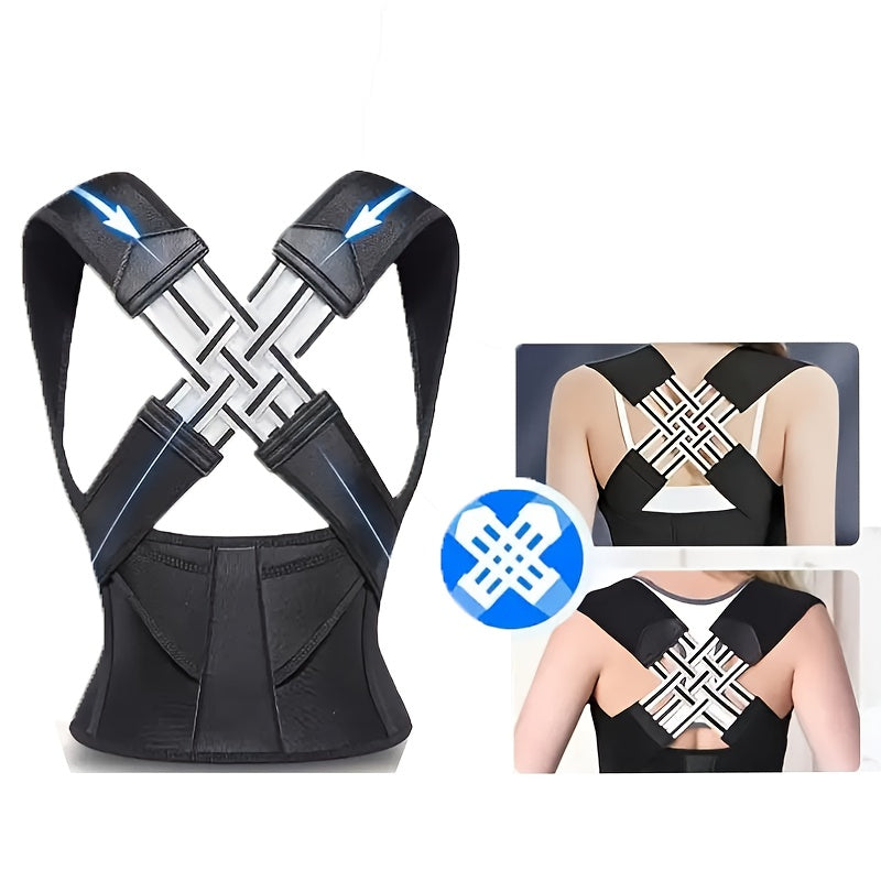 Women Men Prevent Slouching, Adjustable Back Posture Corrector Belt, Relieve Pain Posture Support