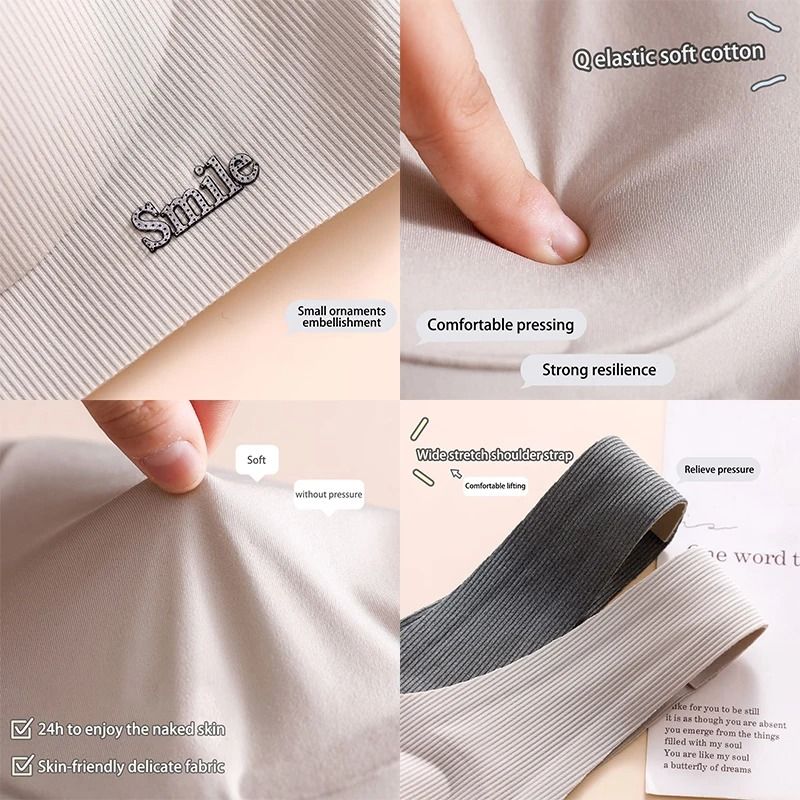 Seamless Comfort Sports Bra With Jelly Support Strips 4