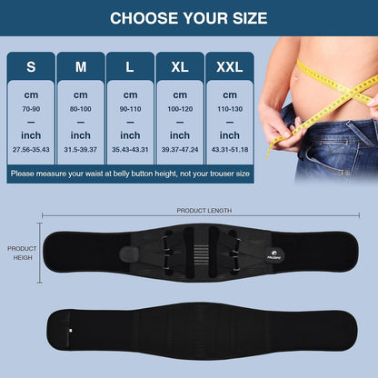 Breathable Back Brace For Lower Back Pain 4 Metal Supports Four Elastic Bands Strong Support 5