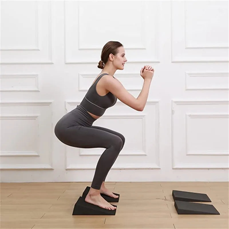 EVA Yoga Foam Wedge Slont Boards Stretch Block to Improve Lower Leg Strength, Stability Training & Fitness Tools