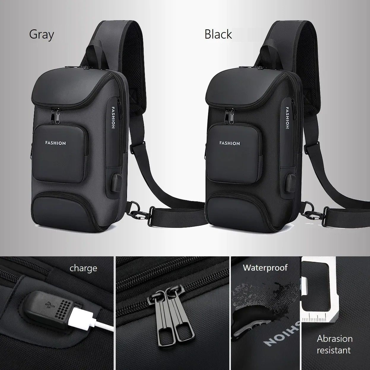 Waterproof Anti Theft Crossbody Chest Sling Bag for Men