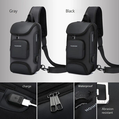Waterproof Anti Theft Crossbody Chest Sling Bag for Men