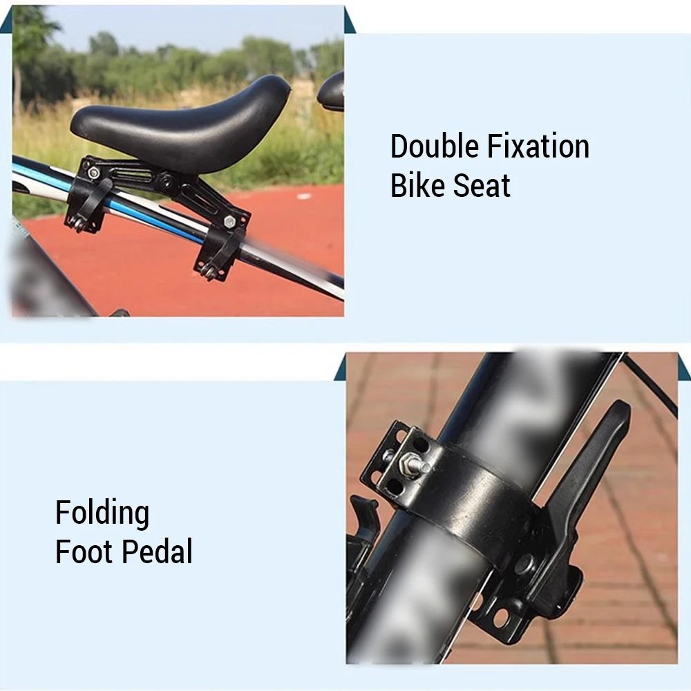 Child FrontMounted Bicycle Seat With Handlebars And Foot Pedals 4