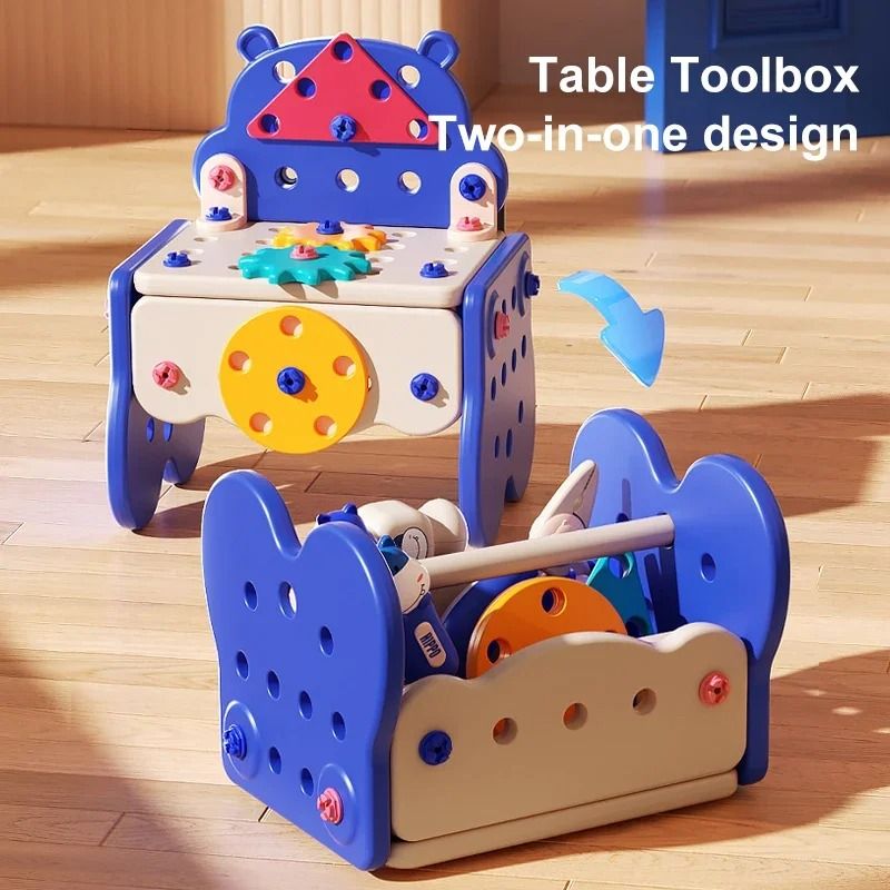 Kids Construction Tool Set With Electric Toy Drill 5