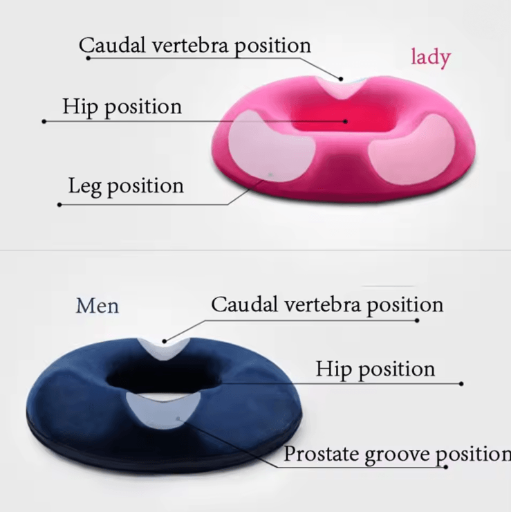 Orthopedic Donut Pillow Seat Cushion With Memory Foam For Tailbone And Hemorrhoid Relief 1