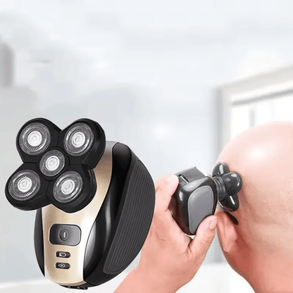 Waterproof Electric Shaver for Men with 5 Head Rotary Razor and Beard Trimmer