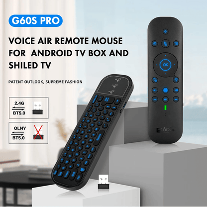 G60S Pro Wireless Voice Remote Control with Air Mouse and Backlit Keys