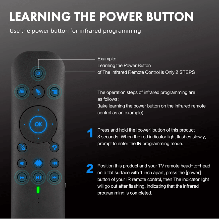G60S Pro Wireless Voice Remote Control With Air Mouse And Backlit Keys 2