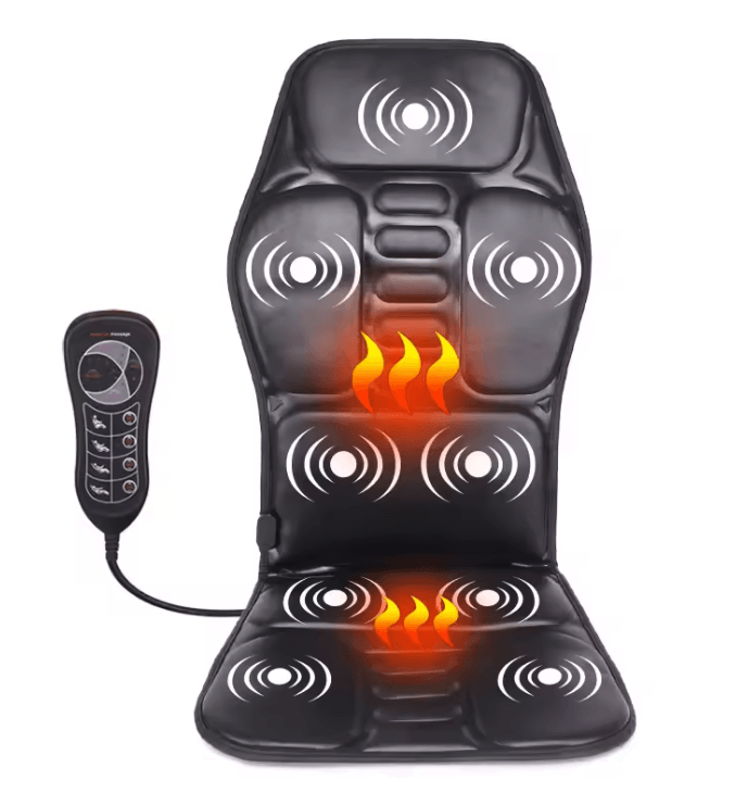 Electric Back Massager Chair Cushion With Heat And Vibration For Home Car And Office 3