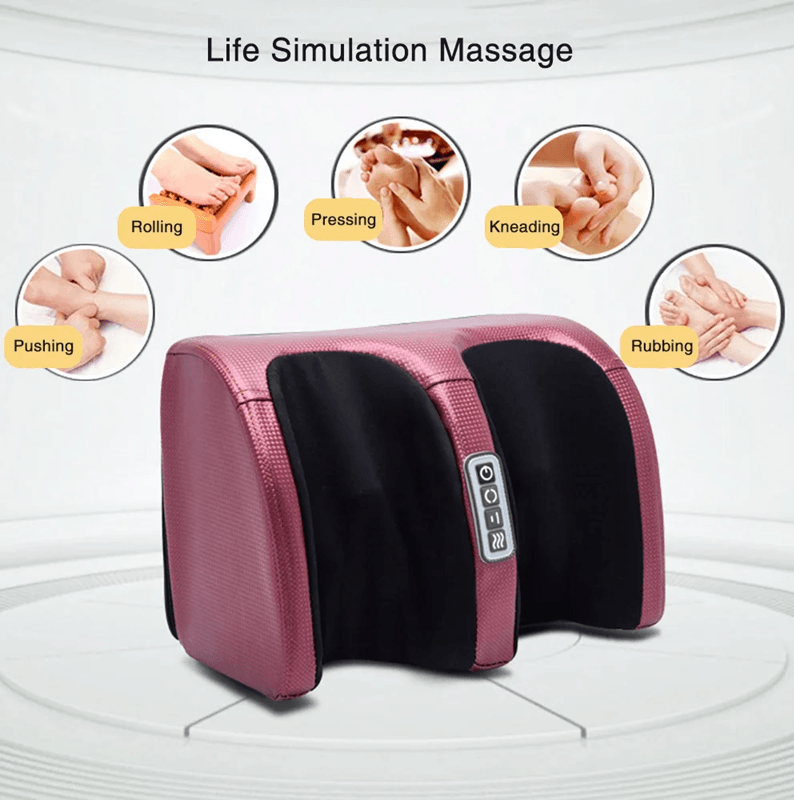 Electric Foot Massager With Heat Therapy And Shiatsu Kneading Rollers 2