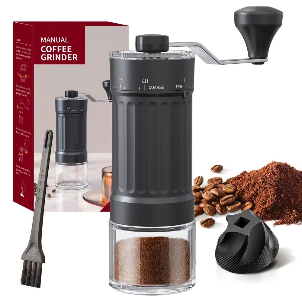 Portable Manual Coffee Grinder with 40 Adjustable Settings