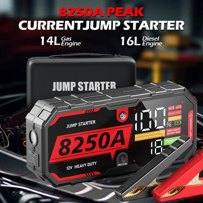 8250A 12V Car Battery Jump Starter 32000mAh Portable Booster Power Bank