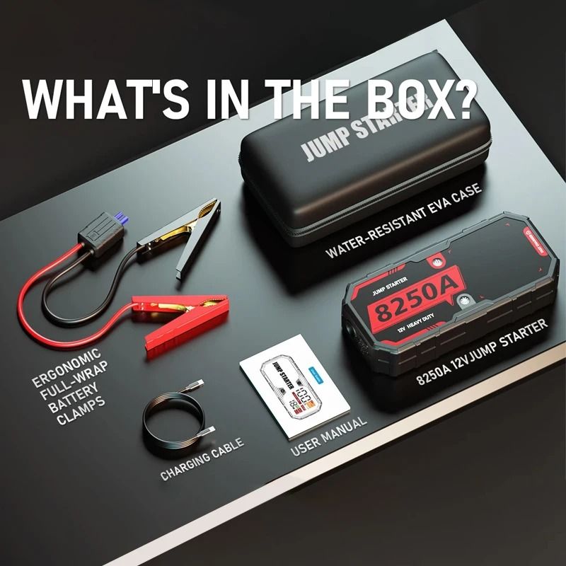 8250A 12V Car Battery Jump Starter 32000mAh Portable Booster Power Bank 3