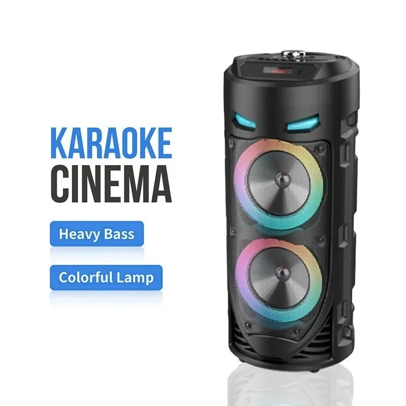 30W Wireless Column Party Bluetooth Speaker Big Bass Karaoke USB Microphone 6