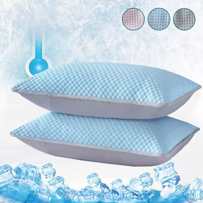 Summer Cooling Pillowcase – Solid Color Ice Bean Pillow Cover for Cool, Breathable Sleep (48x74cm, No Pillow)