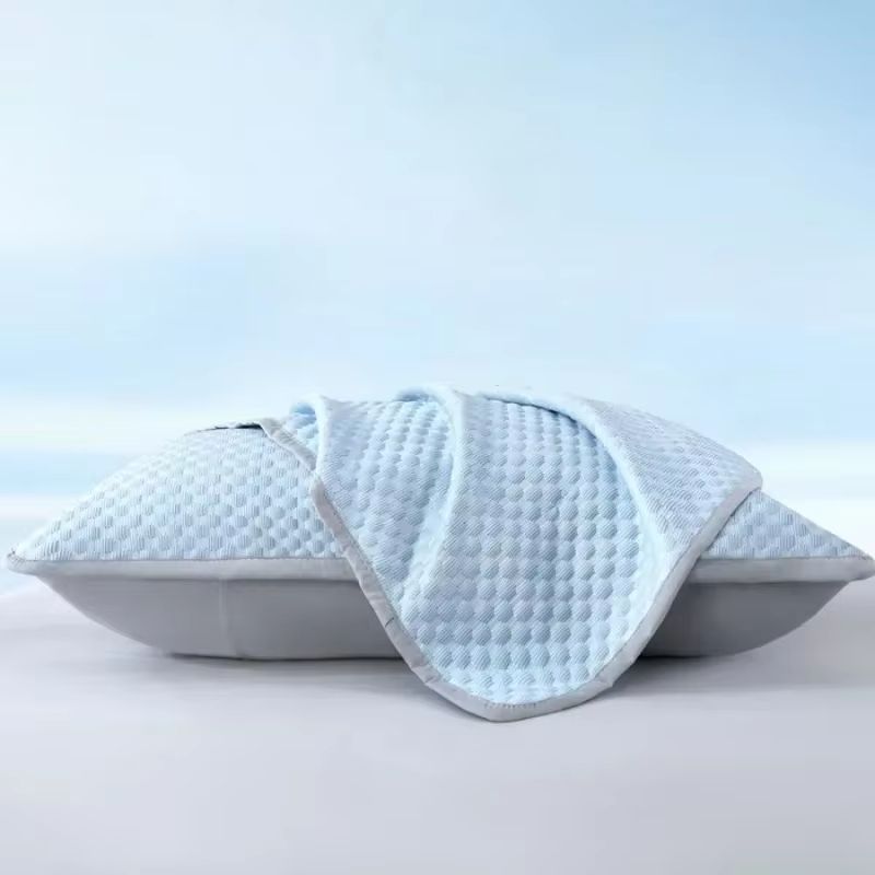Summer Cooling Pillowcase  Solid Color Ice Bean Pillow Cover For Cool Breathable Sleep 48x74cm No P 4