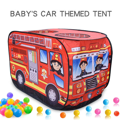 Children's Fire Truck Play Tent – Indoor and Outdoor Kids' Car Tent House with Sunroof