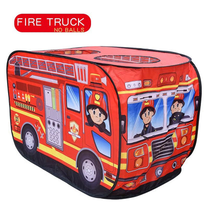 Childrens Fire Truck Play Tent  Indoor And Outdoor Kids Car Tent House With Sunroof 6