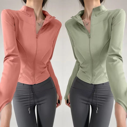 Women's Quick-Dry Yoga Jacket – Lightweight Zipper Sports Coat for Running, Training & Everyday Fitness (S–3XL)