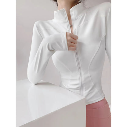Womens QuickDry Yoga Jacket  Lightweight Zipper Sports Coat For Running Training  Everyday Fitness  10