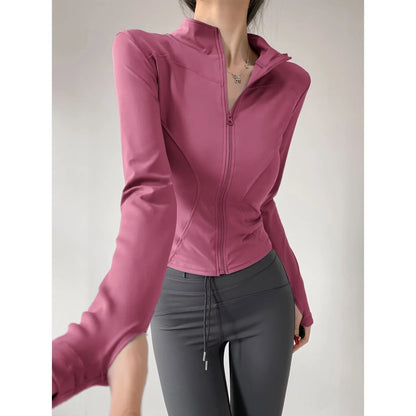 Womens QuickDry Yoga Jacket  Lightweight Zipper Sports Coat For Running Training  Everyday Fitness  11