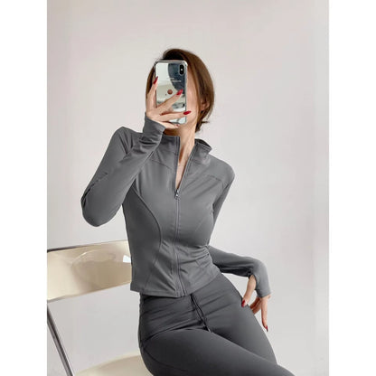 Womens QuickDry Yoga Jacket  Lightweight Zipper Sports Coat For Running Training  Everyday Fitness  12