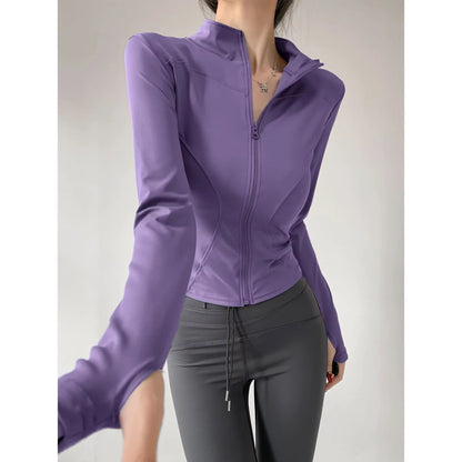 Womens QuickDry Yoga Jacket  Lightweight Zipper Sports Coat For Running Training  Everyday Fitness  13