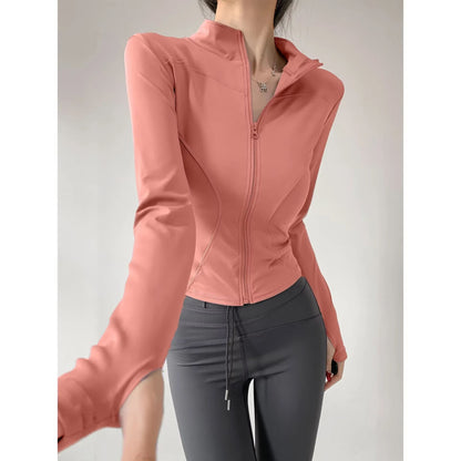 Womens QuickDry Yoga Jacket  Lightweight Zipper Sports Coat For Running Training  Everyday Fitness  6