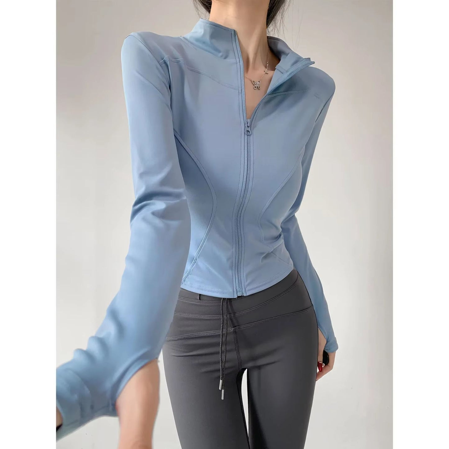 Womens QuickDry Yoga Jacket  Lightweight Zipper Sports Coat For Running Training  Everyday Fitness  8