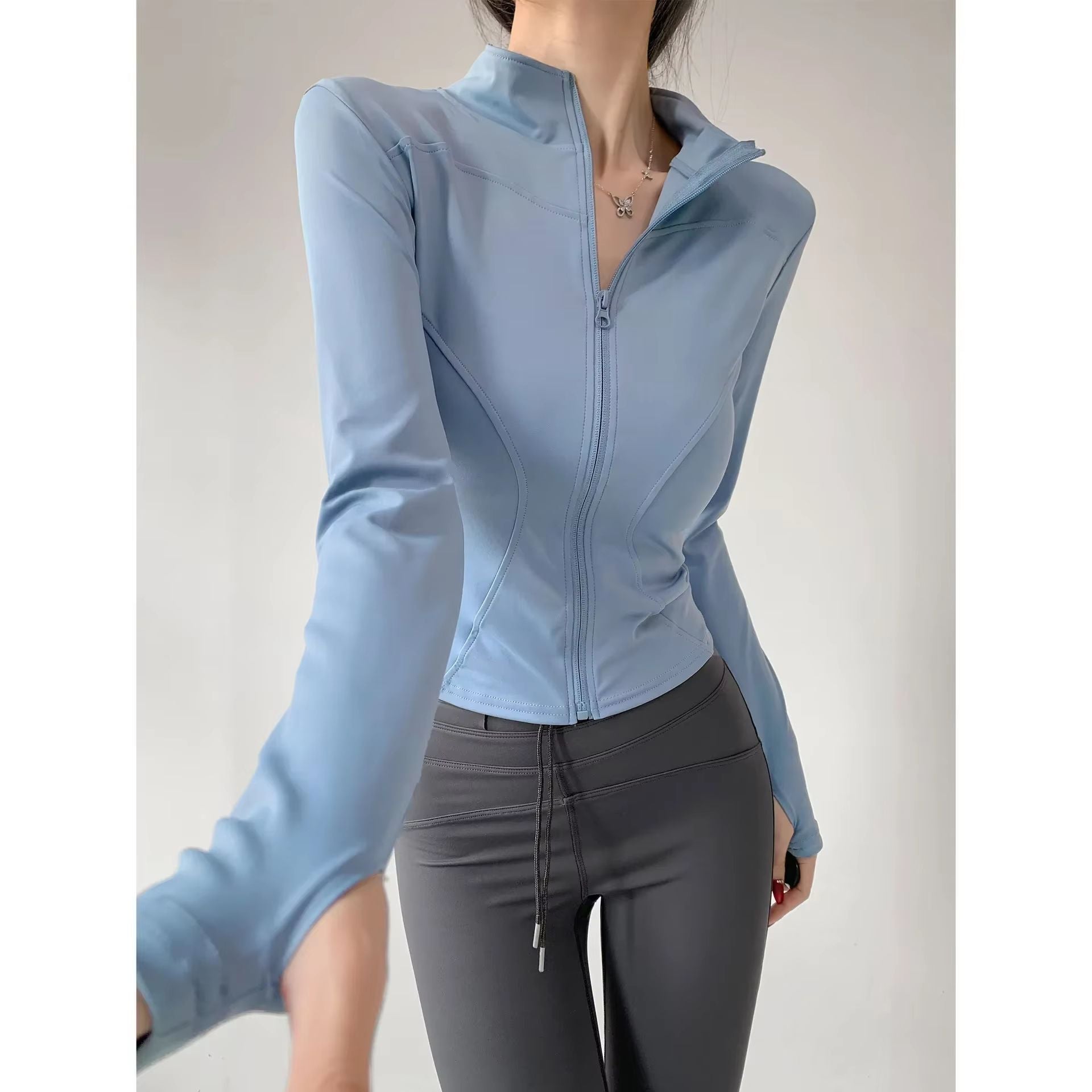 Womens QuickDry Yoga Jacket  Lightweight Zipper Sports Coat For Running Training  Everyday Fitness  8