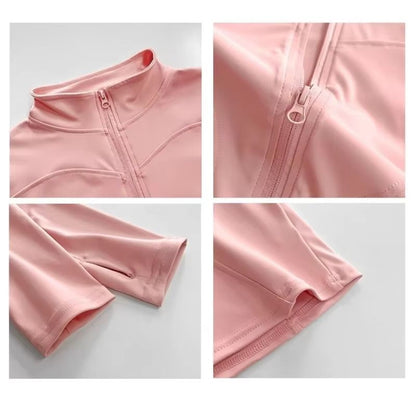 Womens QuickDry Yoga Jacket  Lightweight Zipper Sports Coat For Running Training  Everyday Fitness  18