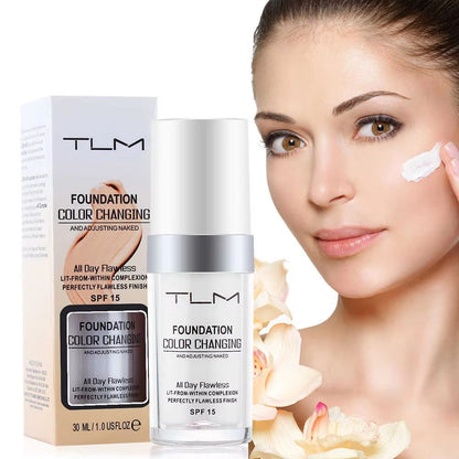 TLM Color Changing Foundation – Magic Liquid Makeup Base Soft Matte Long Lasting Hydration