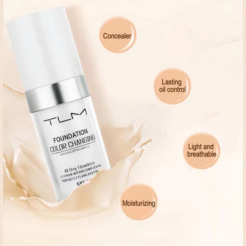 TLM Color Changing Foundation  Magic Liquid Makeup Base Soft Matte Long Lasting Hydration 3