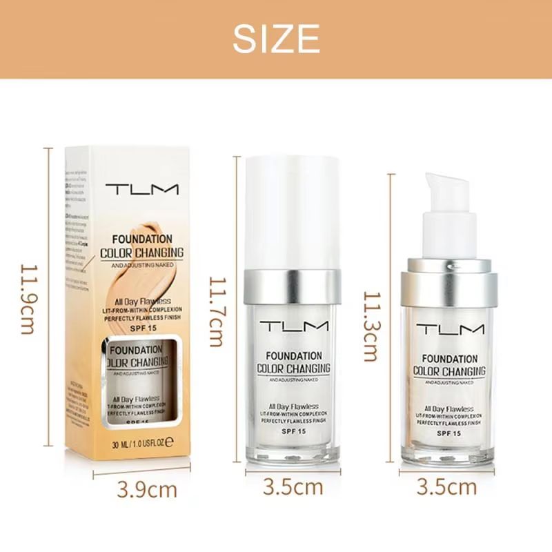 TLM Color Changing Foundation  Magic Liquid Makeup Base Soft Matte Long Lasting Hydration 4