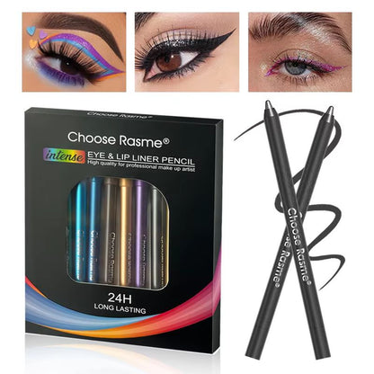 12 Color Glitter and Shimmer Eyeliner Pencil Set – Long Lasting Smooth Application Eye Makeup