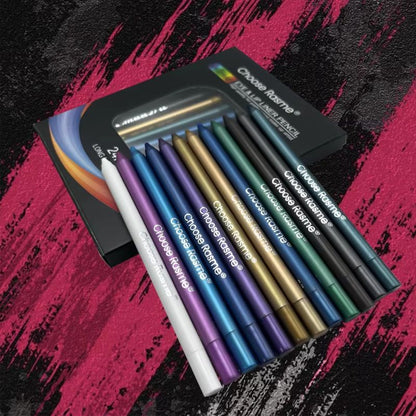 12 Color Glitter And Shimmer Eyeliner Pencil Set  Long Lasting Smooth Application Eye Makeup 5