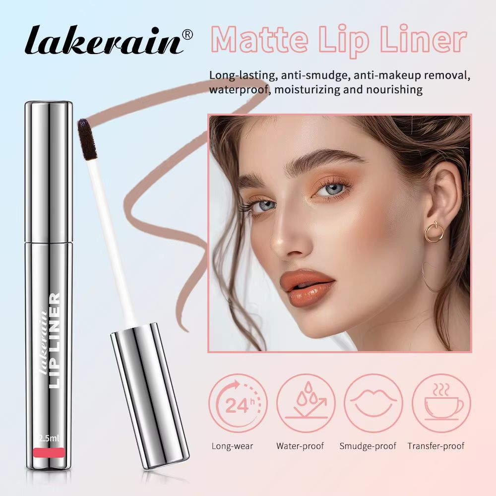 4PCS Waterproof Lip Liner Set  LongLasting Matte Lip Stain And TransferProof Lip Liner With PeelOff 1