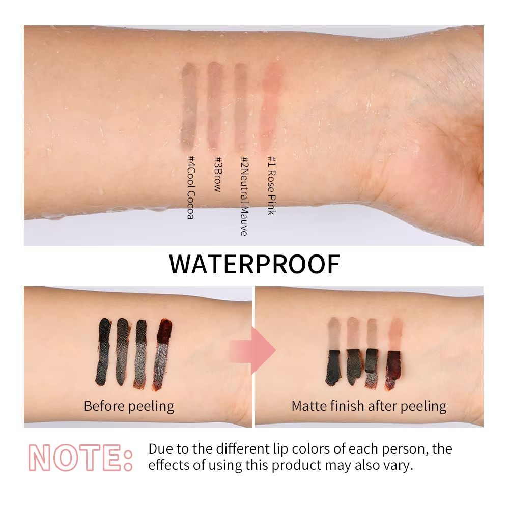 4PCS Waterproof Lip Liner Set  LongLasting Matte Lip Stain And TransferProof Lip Liner With PeelOff 3