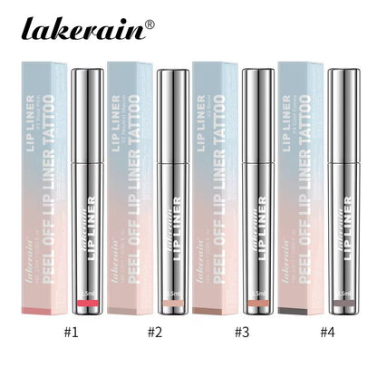 4PCS Waterproof Lip Liner Set  LongLasting Matte Lip Stain And TransferProof Lip Liner With PeelOff 8