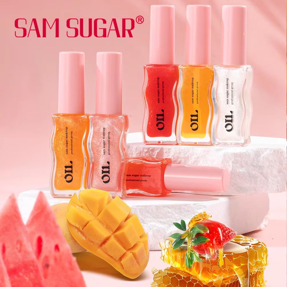 Fruit Honey Lip Oil – Hydrating Lip Gloss with Plumping Jelly Finish and Strawberry Tint