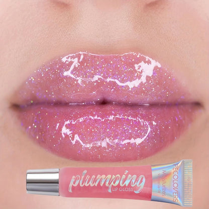 Shimmer Lip Oil – Moisturizing Lip Gloss with Collagen for Fuller, Plump Lips