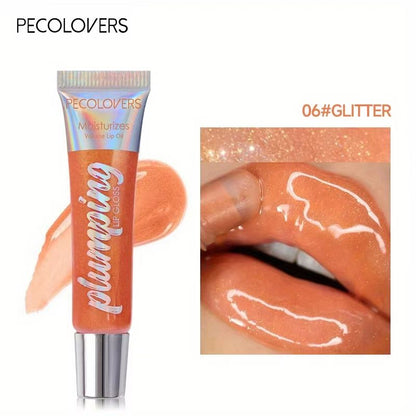 Shimmer Lip Oil  Moisturizing Lip Gloss With Collagen For Fuller Plump Lips 12