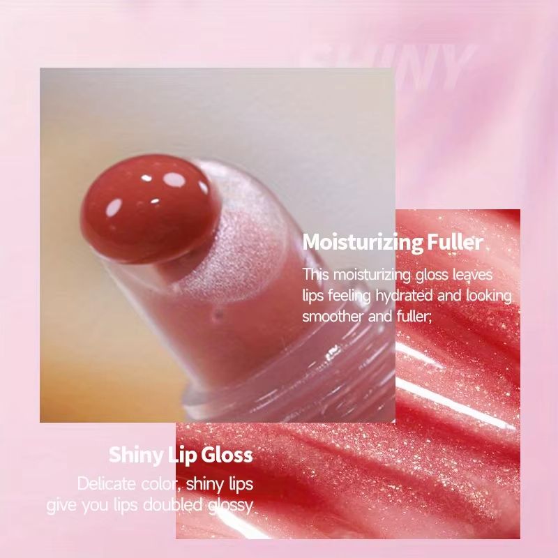 Shimmer Lip Oil  Moisturizing Lip Gloss With Collagen For Fuller Plump Lips 2