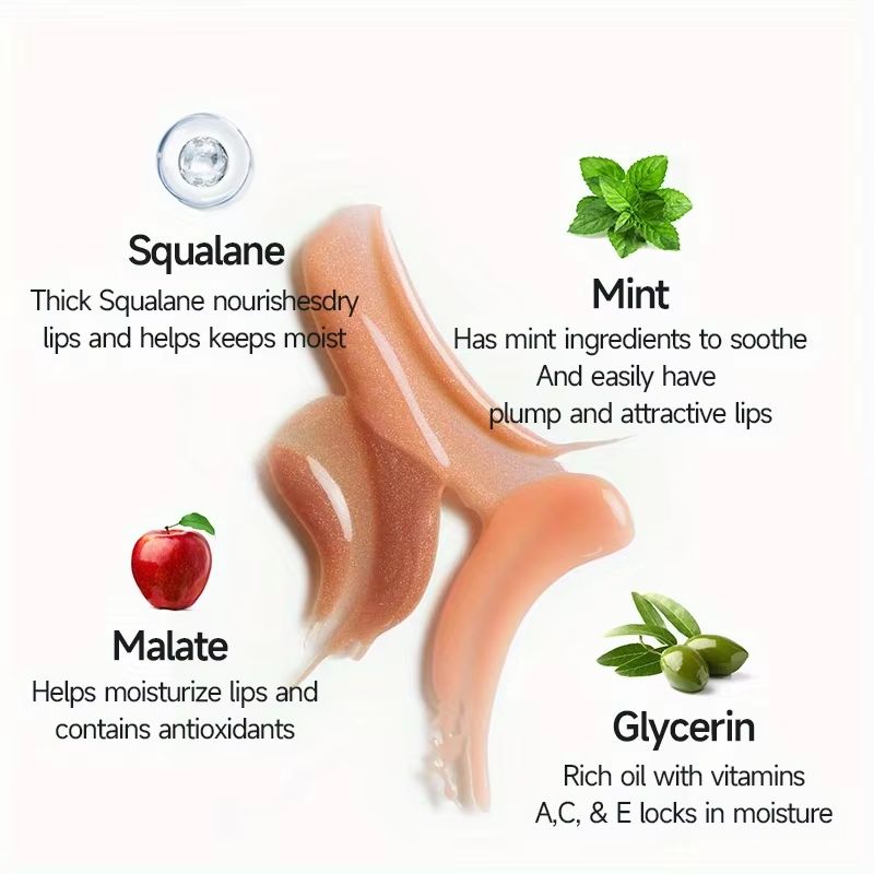 Shimmer Lip Oil  Moisturizing Lip Gloss With Collagen For Fuller Plump Lips 3