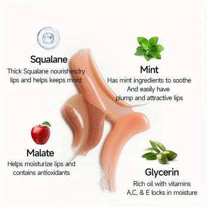 Shimmer Lip Oil  Moisturizing Lip Gloss With Collagen For Fuller Plump Lips 3